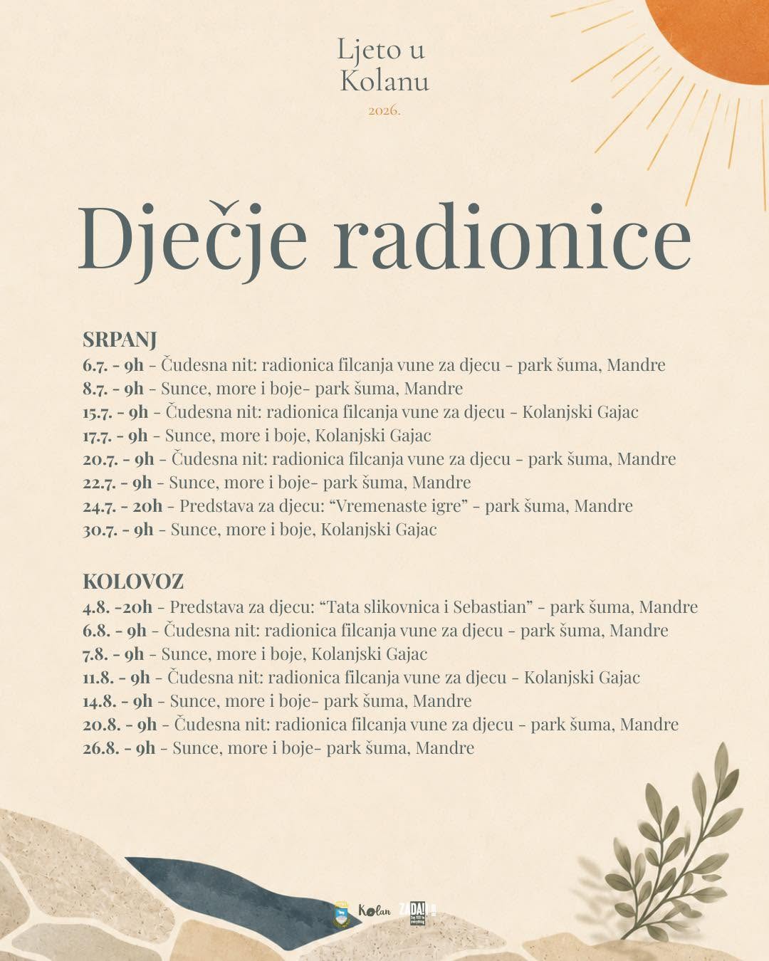 Sunce, more i boje