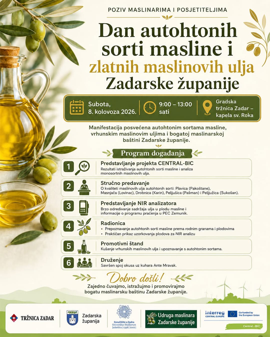 Dan autohtonih sorti masline i zlatnih maslinovih ulja Zadarske županije