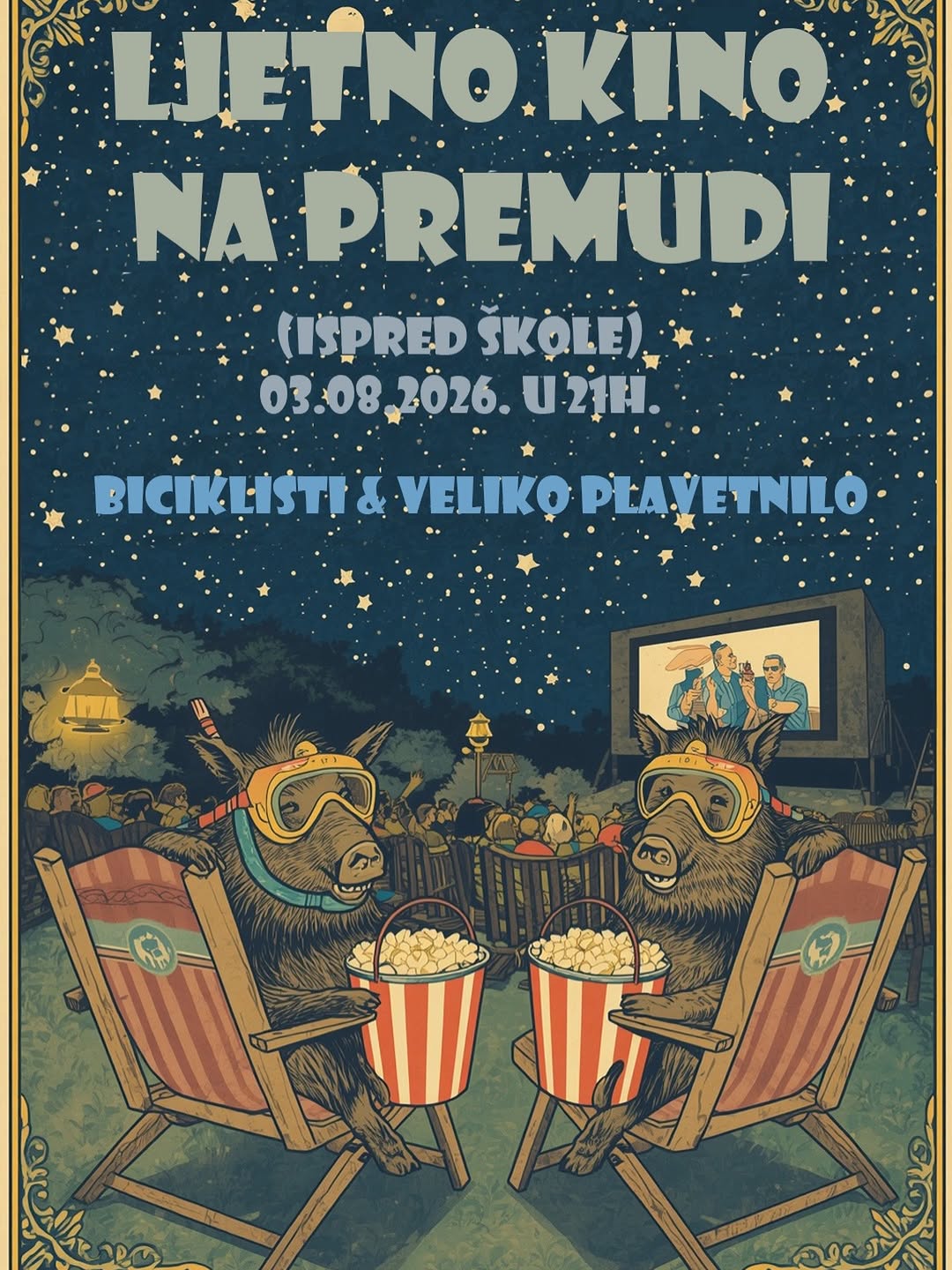 Ljetno kino na Premudi | Biciklisti & Veliko plavetnilo