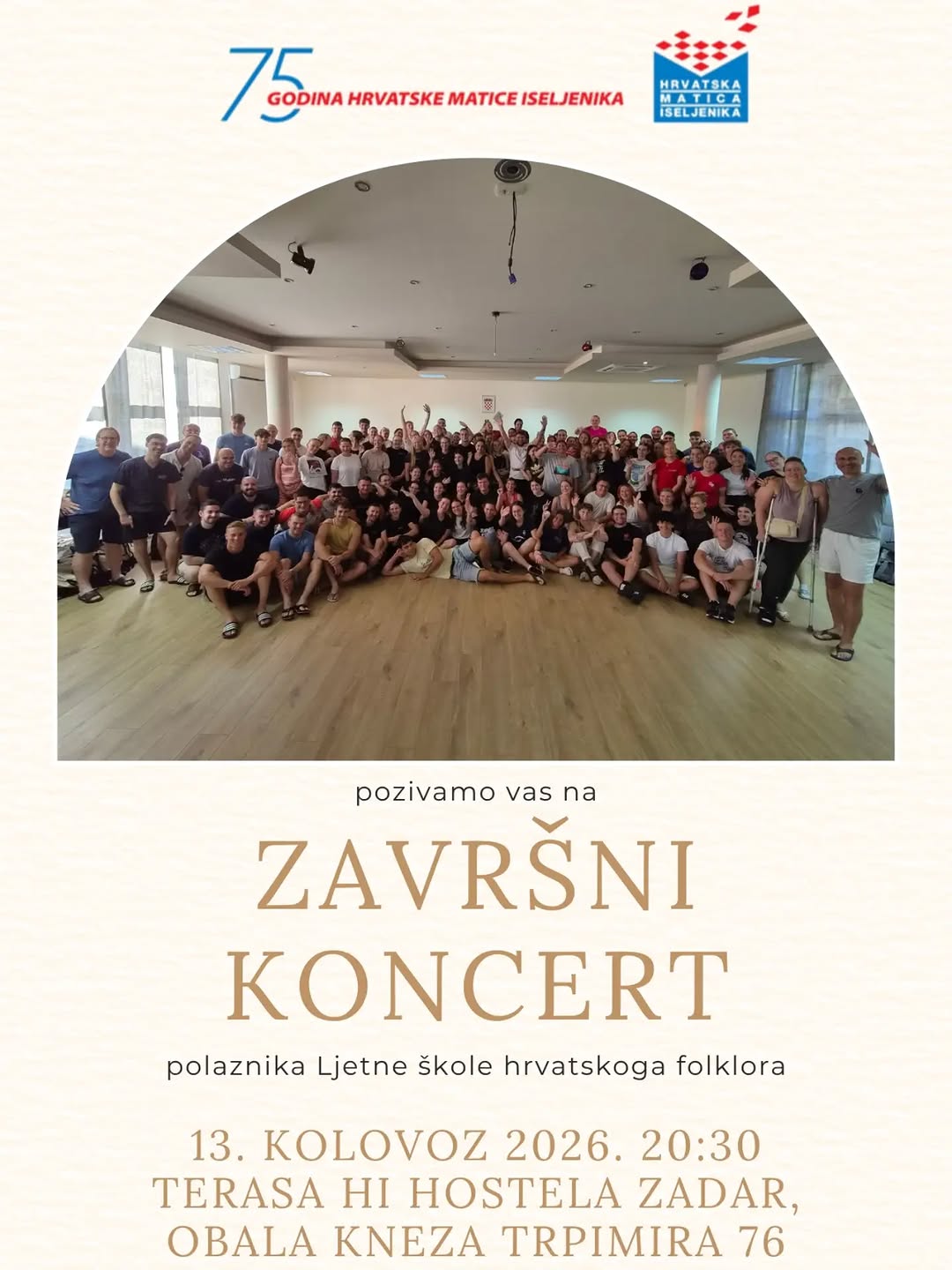 Završni koncert polaznika Ljetne škole hrvatskoga folklora