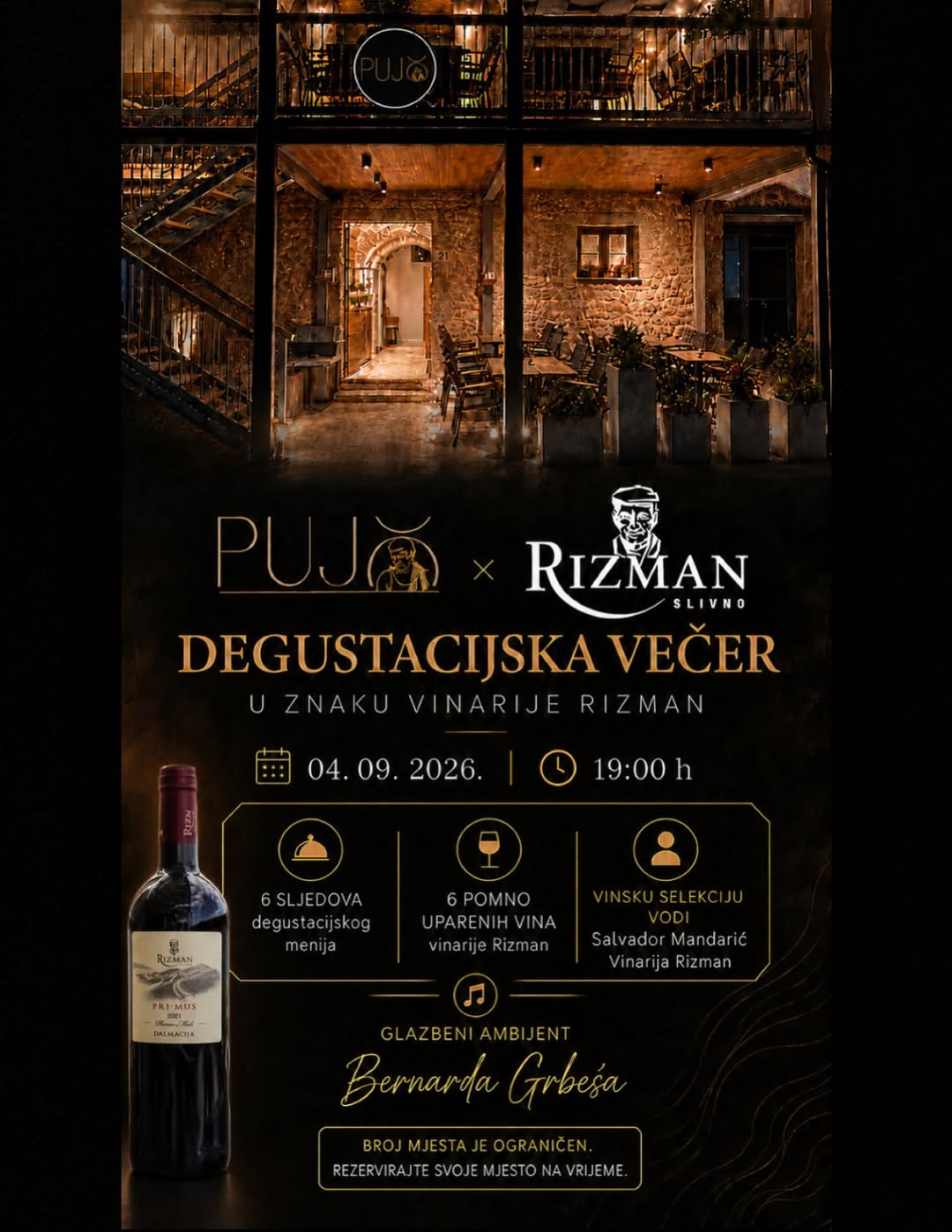 Degustacijska večer | Pujo x Rizman