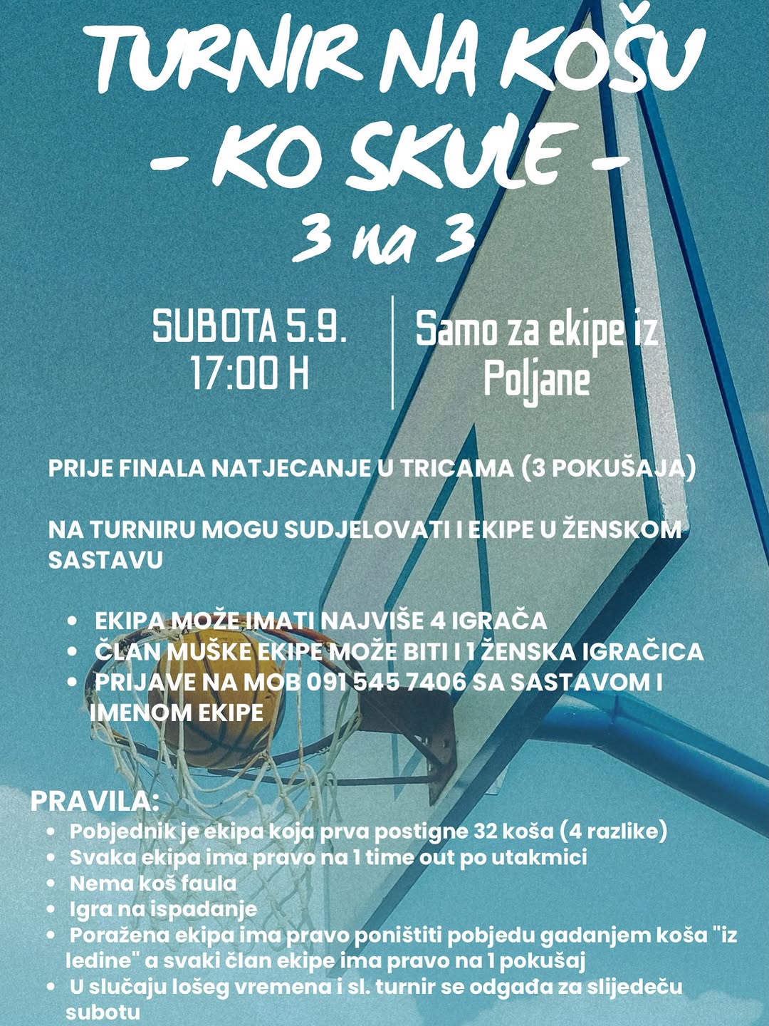Turnir na košu Ko skule | 3 na 3